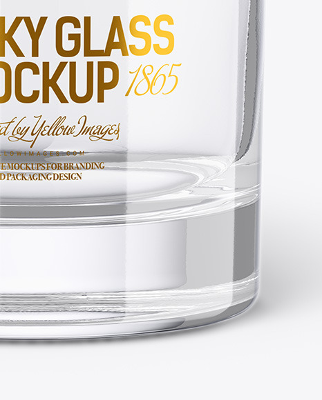 Clear Whisky Tumbler Glass Mockup