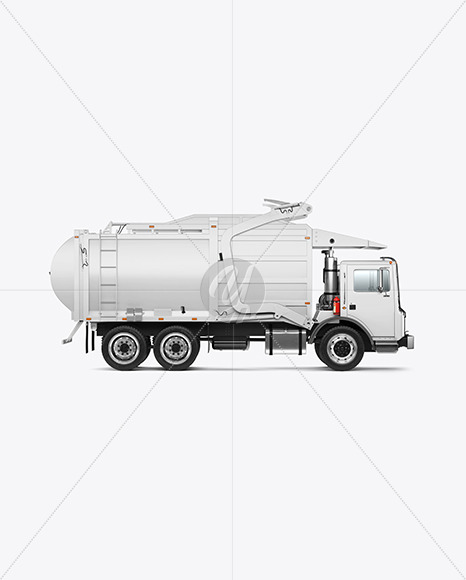 Garbage Truck Mockup - Side View