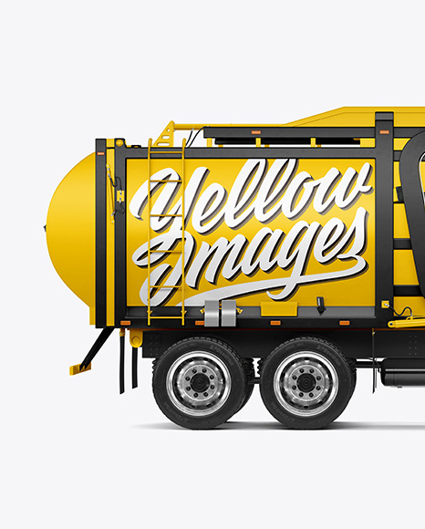 Garbage Truck Mockup - Side View