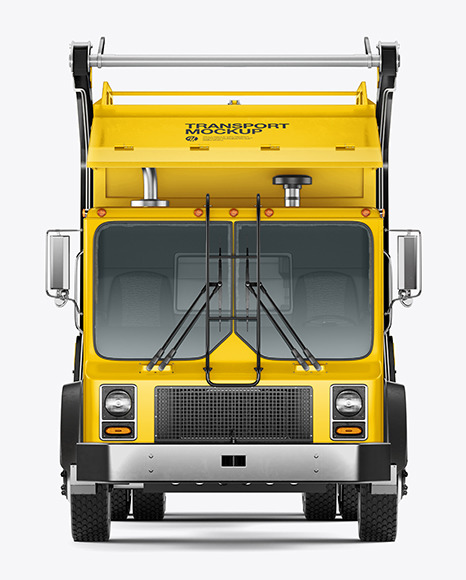 Garbage Truck Mockup - Front View