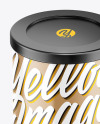 Coffee Tin Can with Glossy Finish Mockup