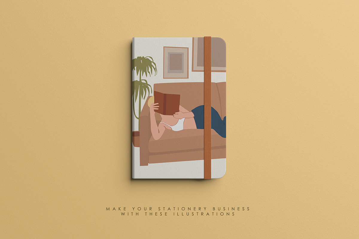 Abstract Cozy Home Illustrations