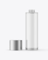 Opened Cosmetic Glass Bottle Mockup