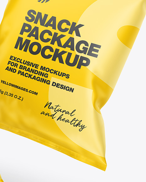 Two Matte Snack Packages Mockup