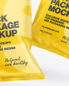 Two Matte Snack Packages Mockup