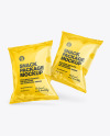 Two Glossy Snack Packages Mockup