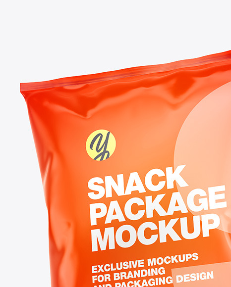 Two Glossy Snack Packages Mockup