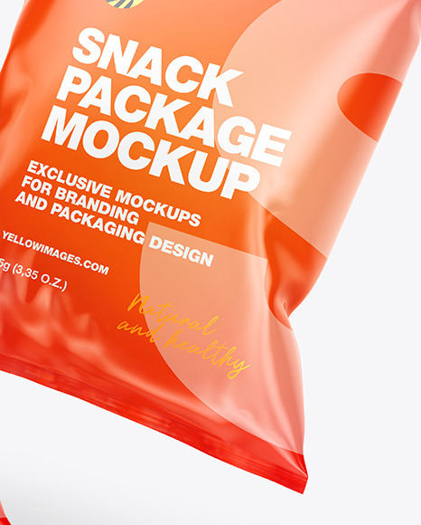 Two Glossy Snack Packages Mockup