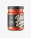 Glass Jar With Salsa Sauce Mockup