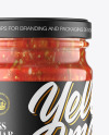 Glass Jar With Salsa Sauce Mockup