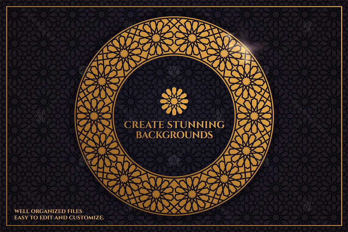 Oriental patterns and design elements collection