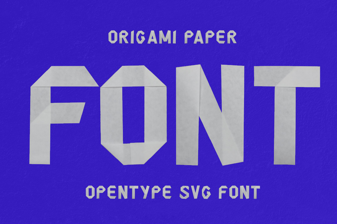Origami Paper Font Origami Paper Font