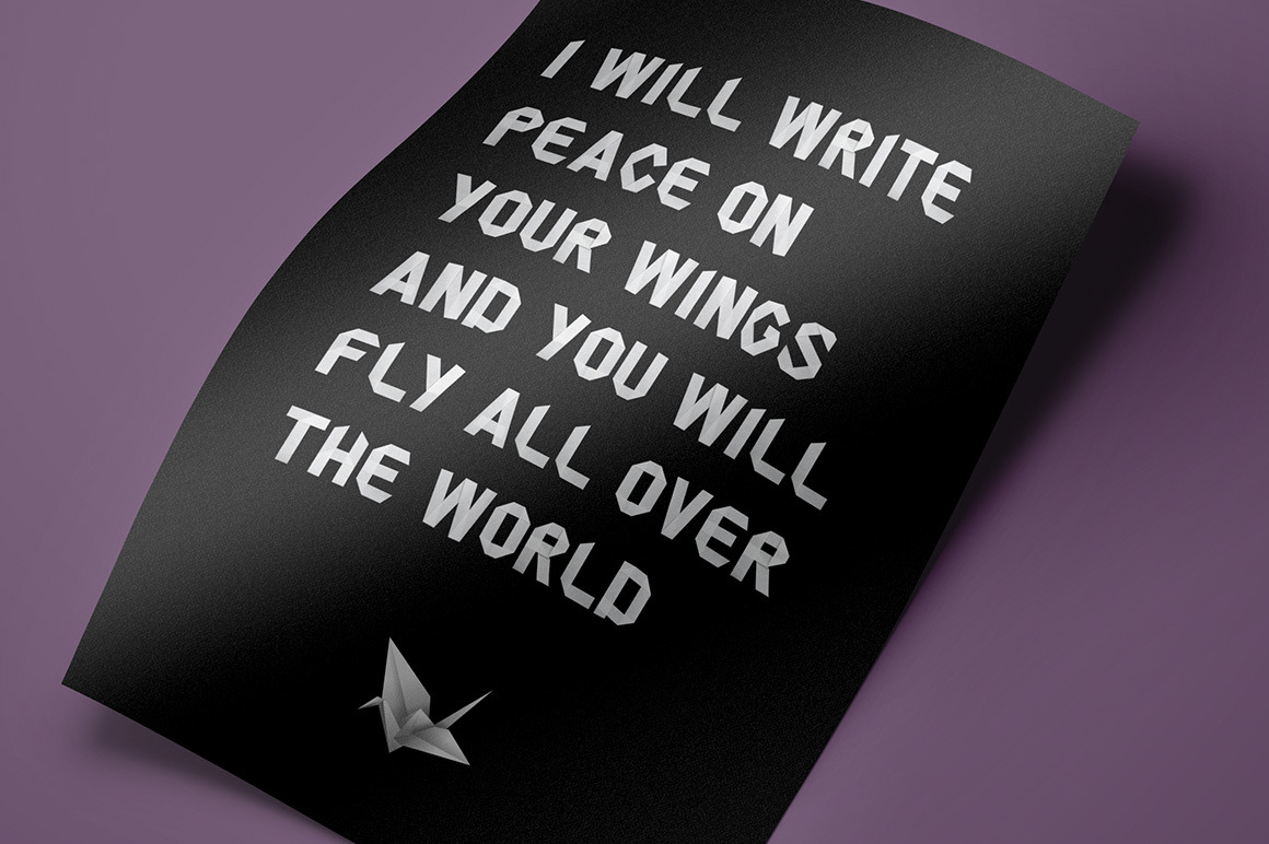 Origami Paper Font Origami Paper Font