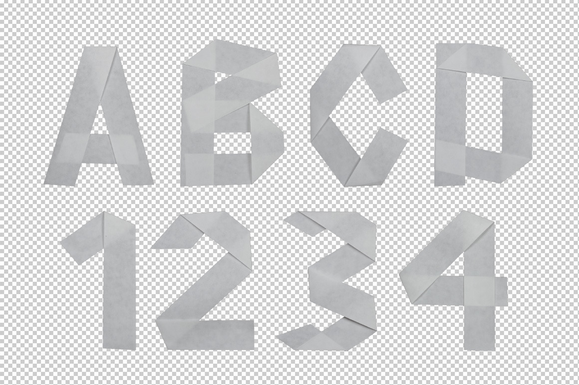 Origami Paper Font Origami Paper Font