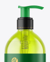 500ml Color Plastic Cosmetic Bottle with Pump Mockup 500ml Color Plastic Cosmetic Bottle with Pump Mockup