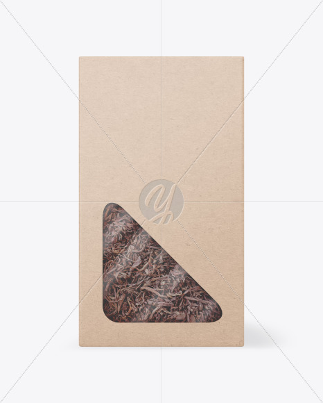 Kraft Paper Box with Tea Mockup