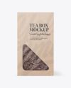 Kraft Paper Box with Tea Mockup