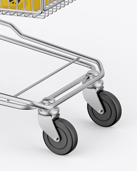 Shopping Cart W/ Paper Boxes Mockup