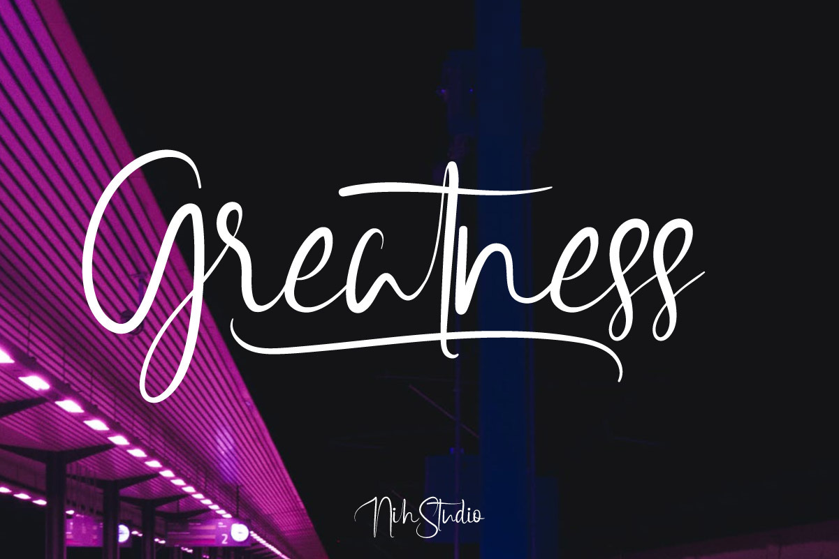 Greatness Hand Lettering Font