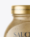 Glass Jar with Mushroom Sauce Mockup