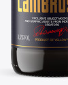 Amber Glass Bottle w/ Red Wine Mockup Amber Glass Bottle w/ Red Wine Mockup