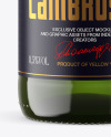 Green Glass Bottle w/ White Wine Mockup