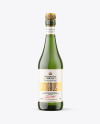 Green Glass Bottle w/ White Wine Mockup Green Glass Bottle w/ White Wine Mockup