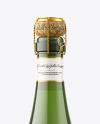 Green Glass Bottle w/ White Wine Mockup Green Glass Bottle w/ White Wine Mockup
