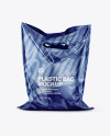 Metallic Plastic Carrier Bag Mockup