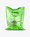 Metallic Plastic Carrier Bag Mockup