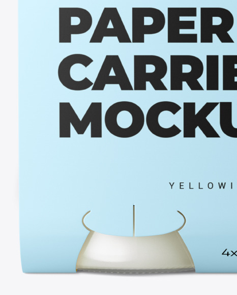 4 Bottles w/ Milk Pack Paper Carrier Mockup