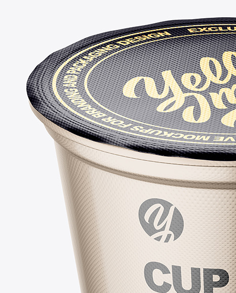 Round Metallic Cup With Aluminium Foil Cap Mockup