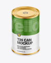 Tin Can with Matte Finish Mockup