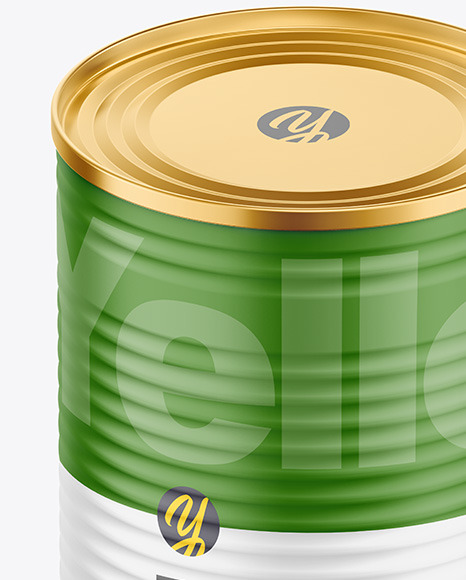 Tin Can with Matte Finish Mockup