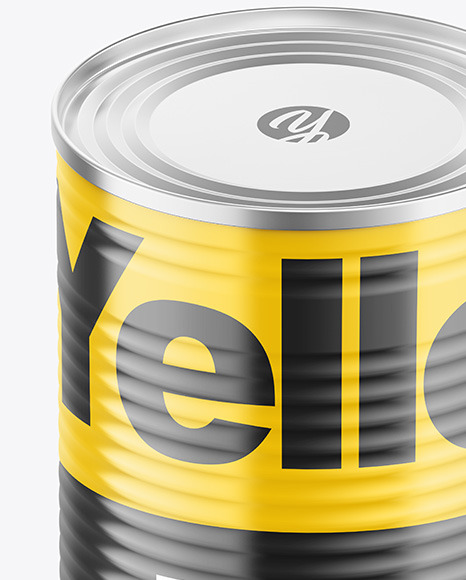 Tin Can with Glossy Finish Mockup