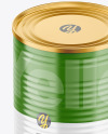 Tin Can with Glossy Finish Mockup