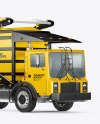 Garbage Truck Mockup - Half Side View