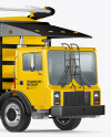 Garbage Truck Mockup - Half Side View