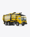 Garbage Truck Mockup - Half Side View