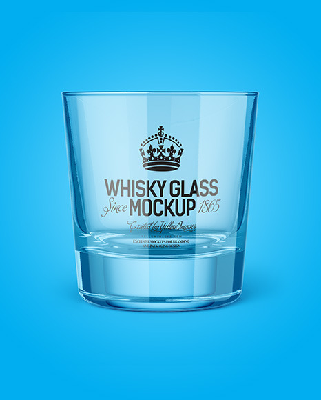 Clear Whisky Tumbler Glass Mockup