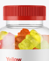 Plastic Bottle with Sugared Gummies Mockup