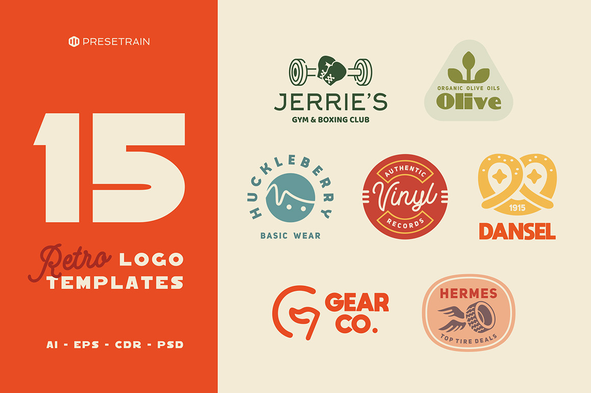 15 Retro Logo Templates &amp; Badges