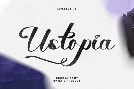 Ustopia Brush Display Font - Beautiful