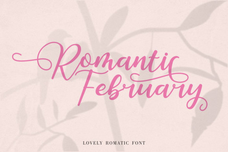 Romantic February - Lovely Romantic Font - Wedding party