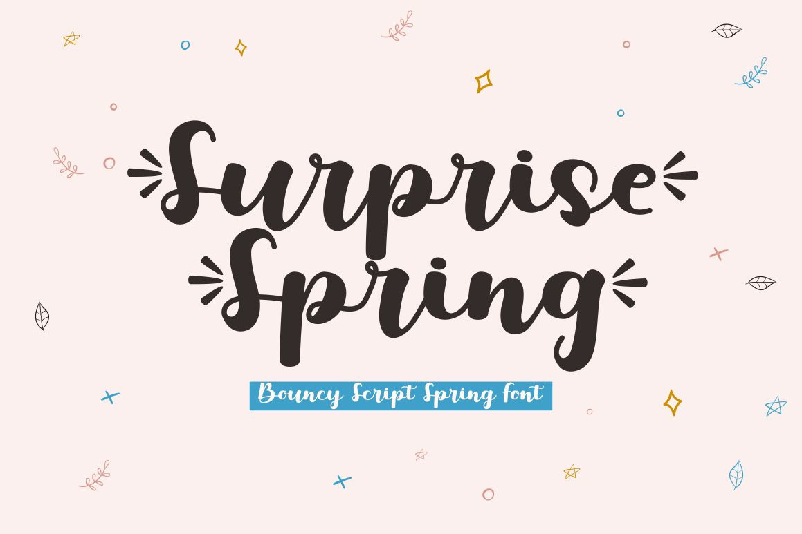 Surprise Spring - A Bouncy Script Font Surprise Spring - A Bouncy Script Font