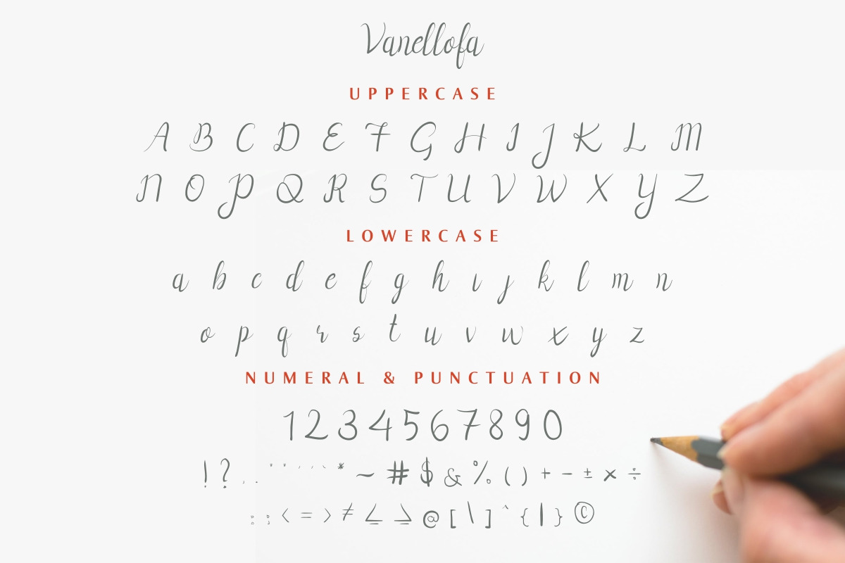 Vanellofa Handwriting Font Vanellofa Handwriting Font