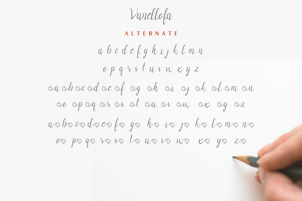 Vanellofa Handwriting Font Vanellofa Handwriting Font