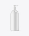 500ml Frosted Cosmetic Bottle with Pump Mockup