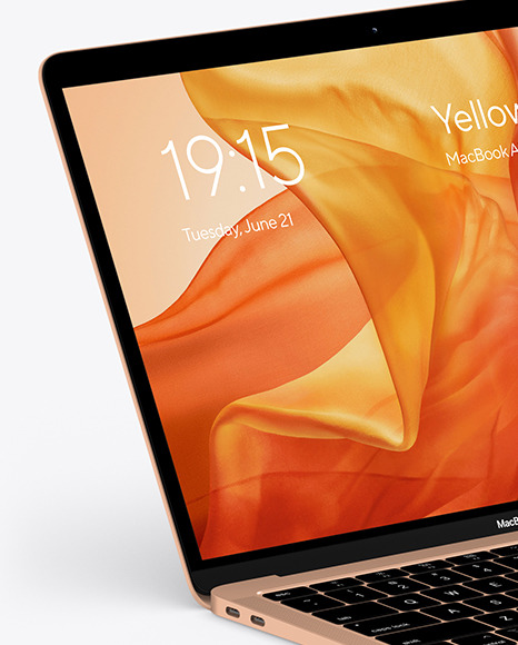 MacBook Air Gold Mockup