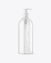 500ml Clear Cosmetic Bottle with Pump Mockup